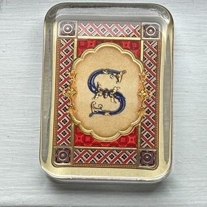 Punch Studio crystal paperweight letter “S”